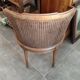 Louis XVI style office armchair in walnut and canning