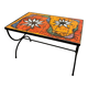 Coffee table / side table ceramic and wrought iron