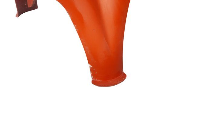 Modern mid-century red pool chaise longue