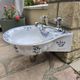 Lavabo, lave main en faïence Vieux Rouen peint à la main