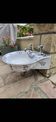 Lavabo, lave main en faïence Vieux Rouen peint à la main