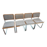 4 Cesca B32 Breuer chairs renovated beige