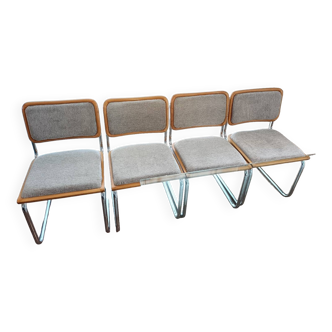 4 Cesca B32 Breuer chairs renovated beige