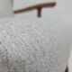 1950s, Danish high-backed armchair, reupholstered, wool, oak wood.