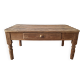 Table basse de ferme style campagne en chêne