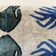 Coussin Ikat en velours éléphants persans