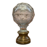 Antique faceted crystal ramp ball.