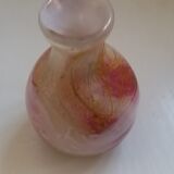 Murano hand-blown glass vase agate décor 1960/1970