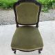 Louis 15 style green velvet chair