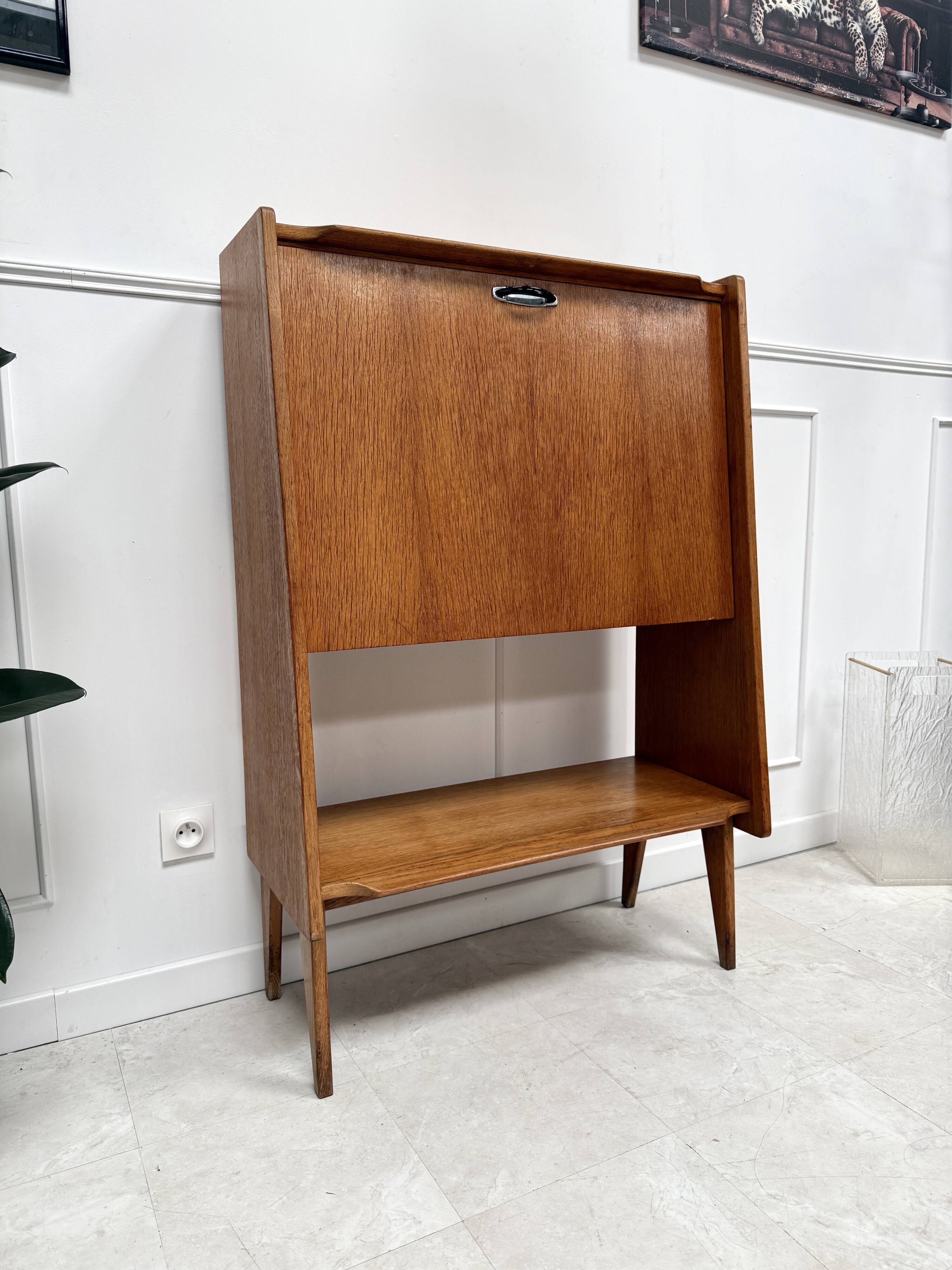 Scandinavian secretary with compass feet