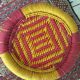 Indian stool style bohemian, bamboo natural and sitting in two-tone cotton