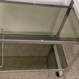 Rolling table in italian vintage aluminum by Martini and Rossi 1970