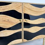 Contemporary Bamboo and Brass Chest, Italy