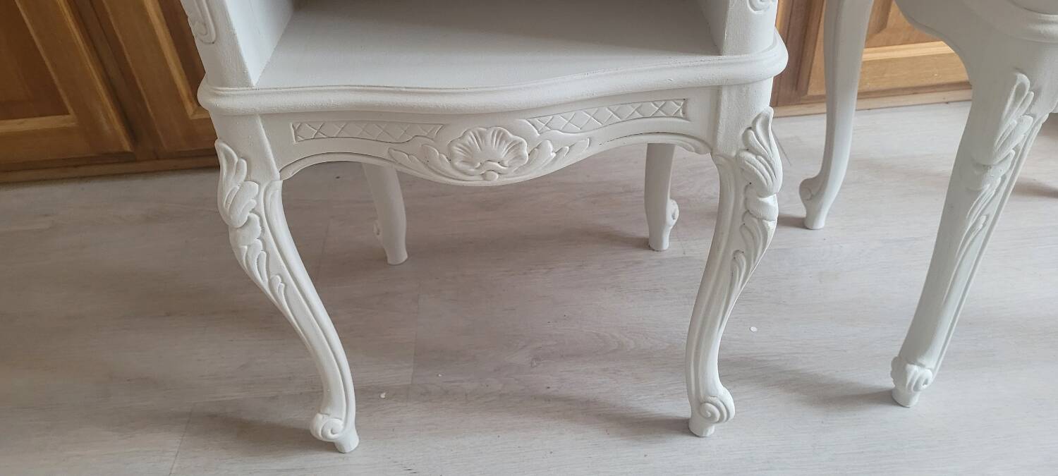 Louis XV style cherry wood bedside table