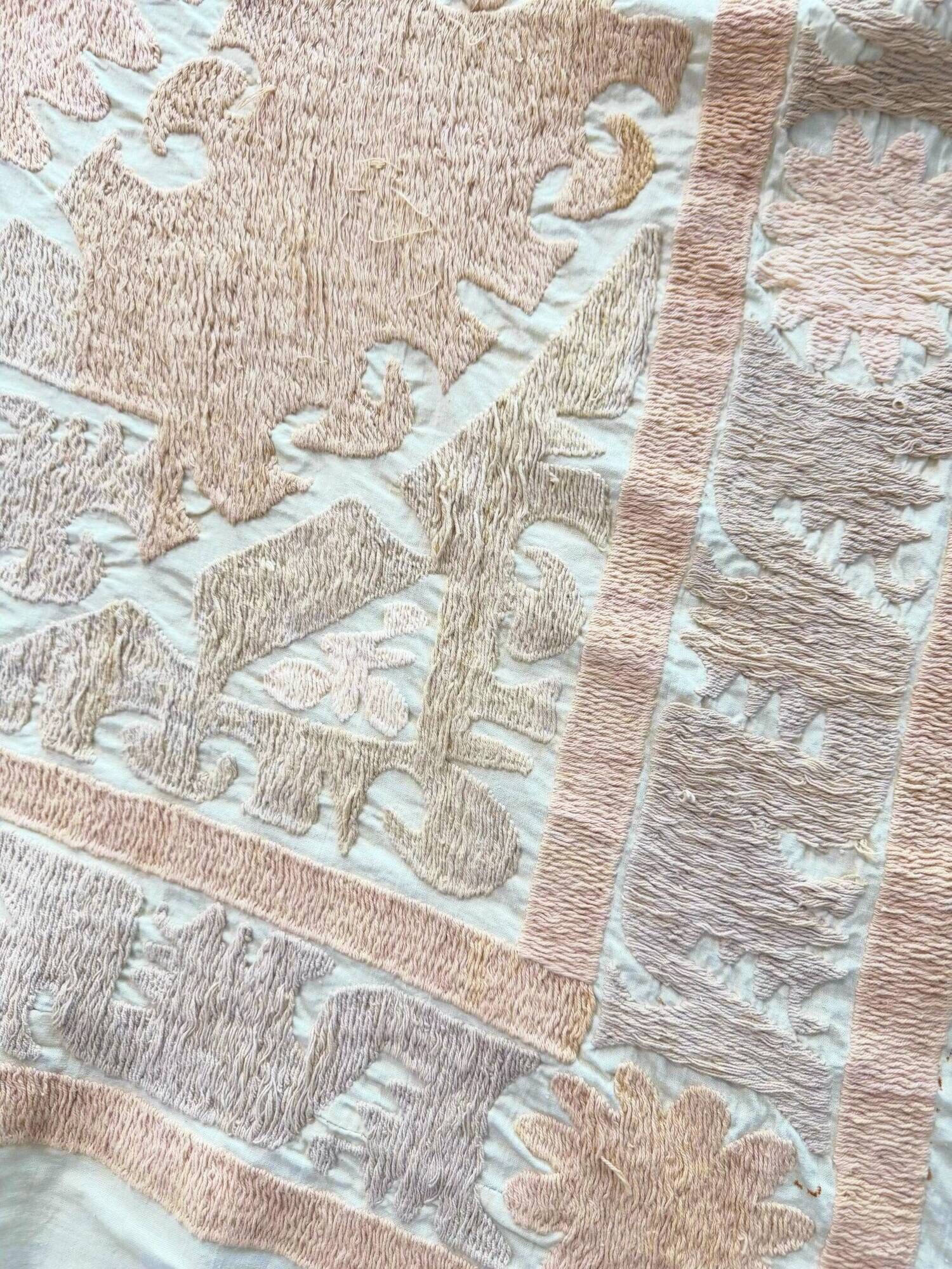 Vintage hand-embroidered tablecloth 124x143 cm