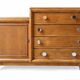 Commode asymétrique art déco chêne brut rénovée