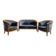 Banquette et fauteuils cabriolets style Art déco