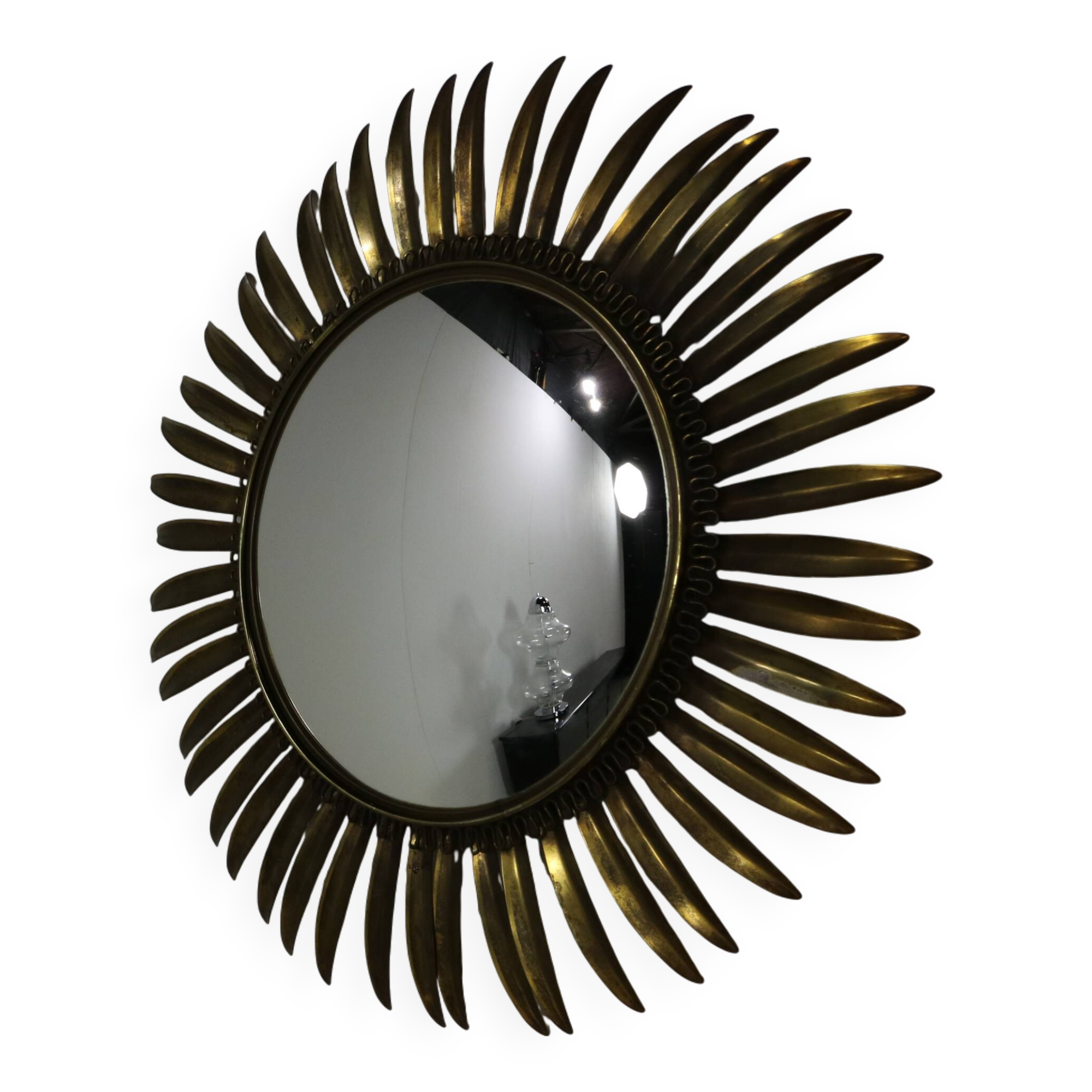 Typical midcentury sunburst wall mirror