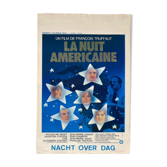 Affiche cinéma originale "La Nuit Américaine" François Truffaut 37x55cm 1972