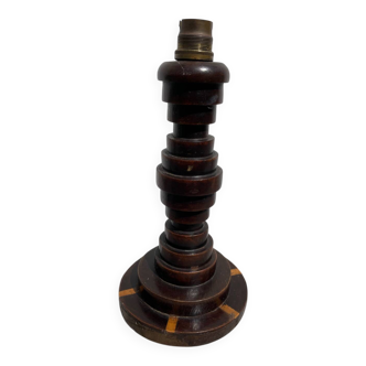 Art Deco Turned Wood Lamp Base