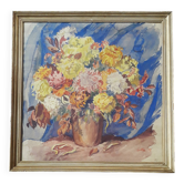 Tableau ancien représentant un bouquet de fleurs