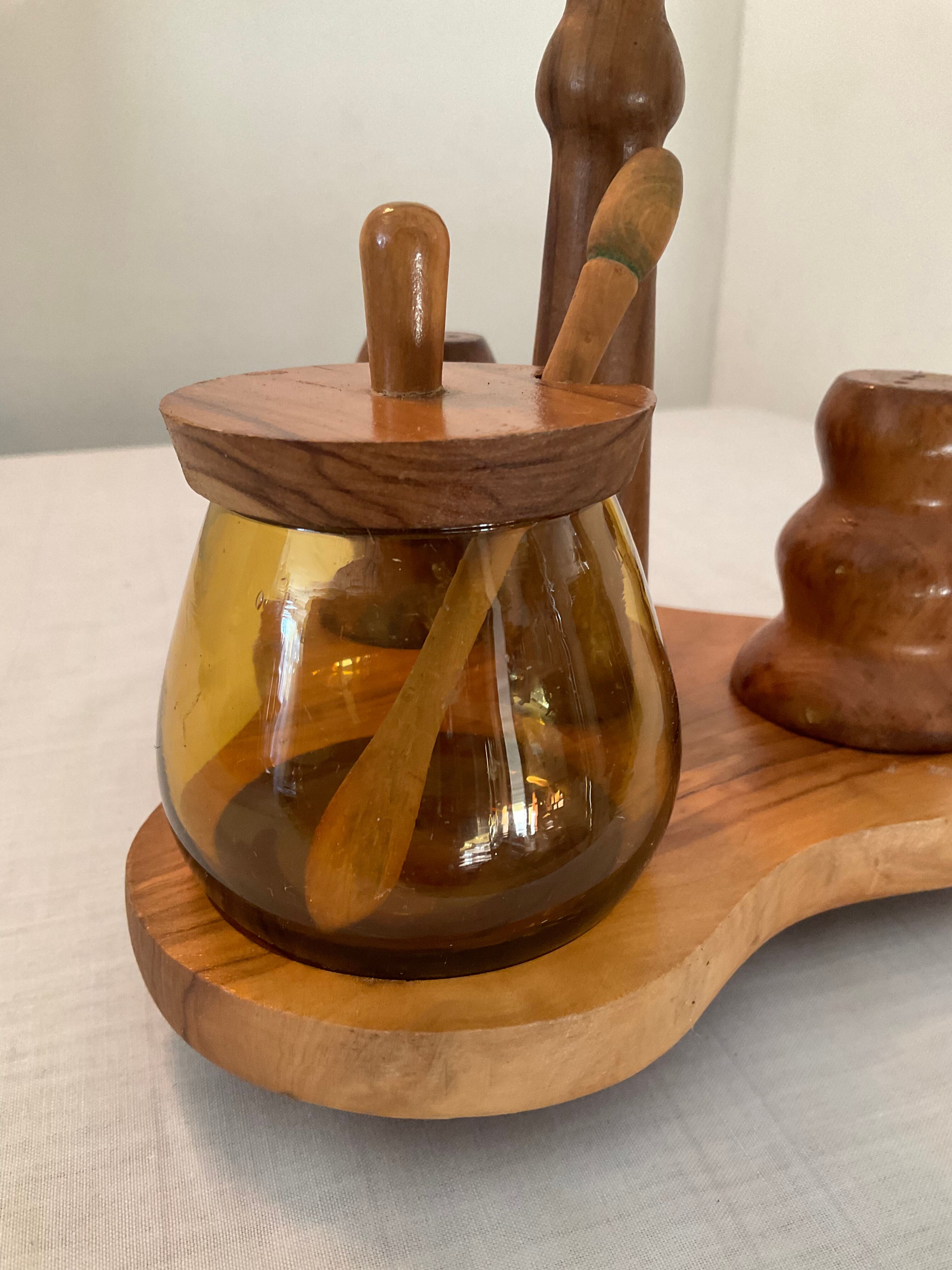 Scandinavian wooden table servant from the 70s