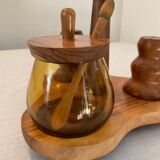 Scandinavian wooden table servant from the 70s