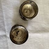 Pair of metal salt shakers