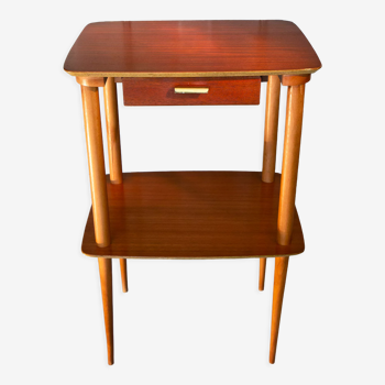 Sellette console années 60, acajou