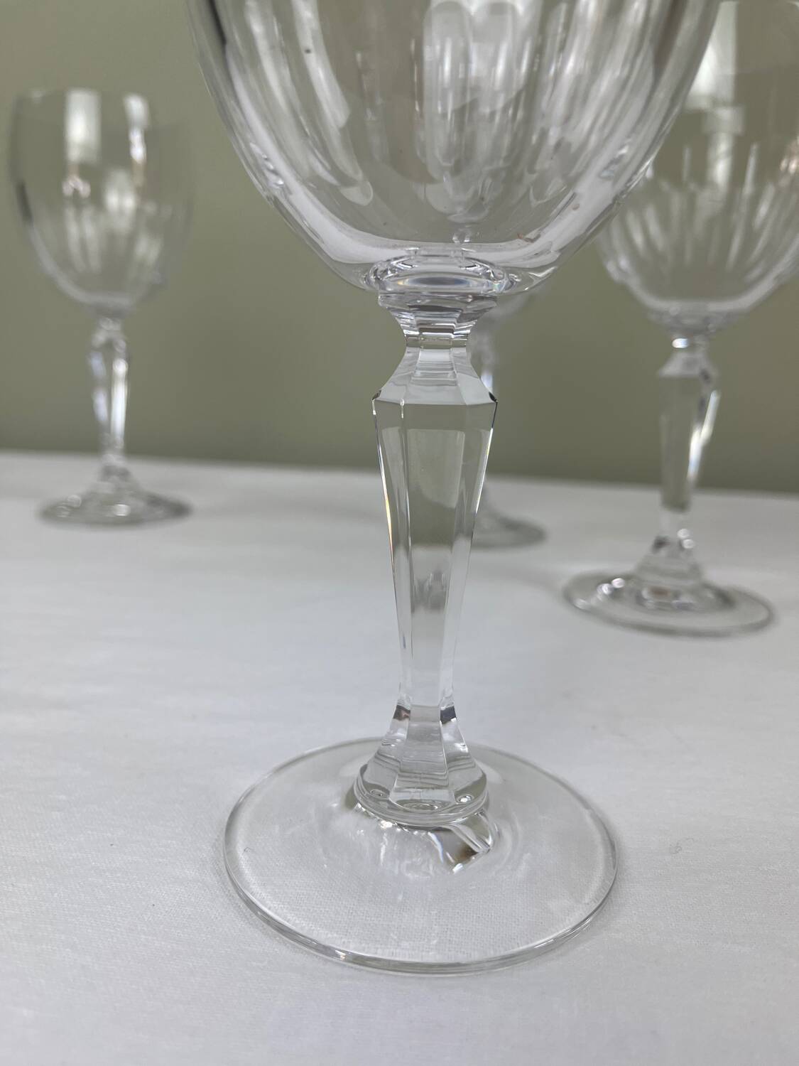 Crystal water glasses