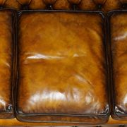 Restored vintage leather Chesterfield sofa