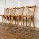 Set of 4 chairs Bistro Baumann wooden clear years 1950-1960