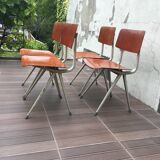 Lot 4 chaises « Result » par Friso Kramer pour Ahrend de Cirkel années 1970/1973