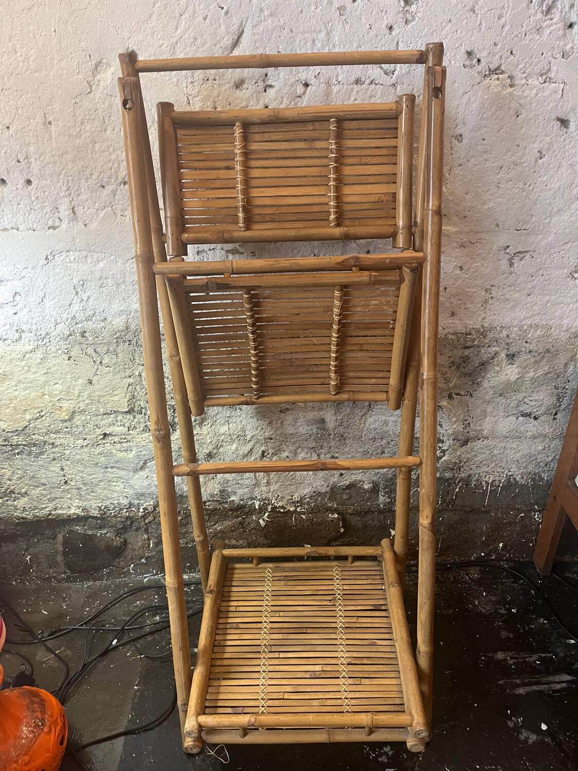 Étagère vintage bambou