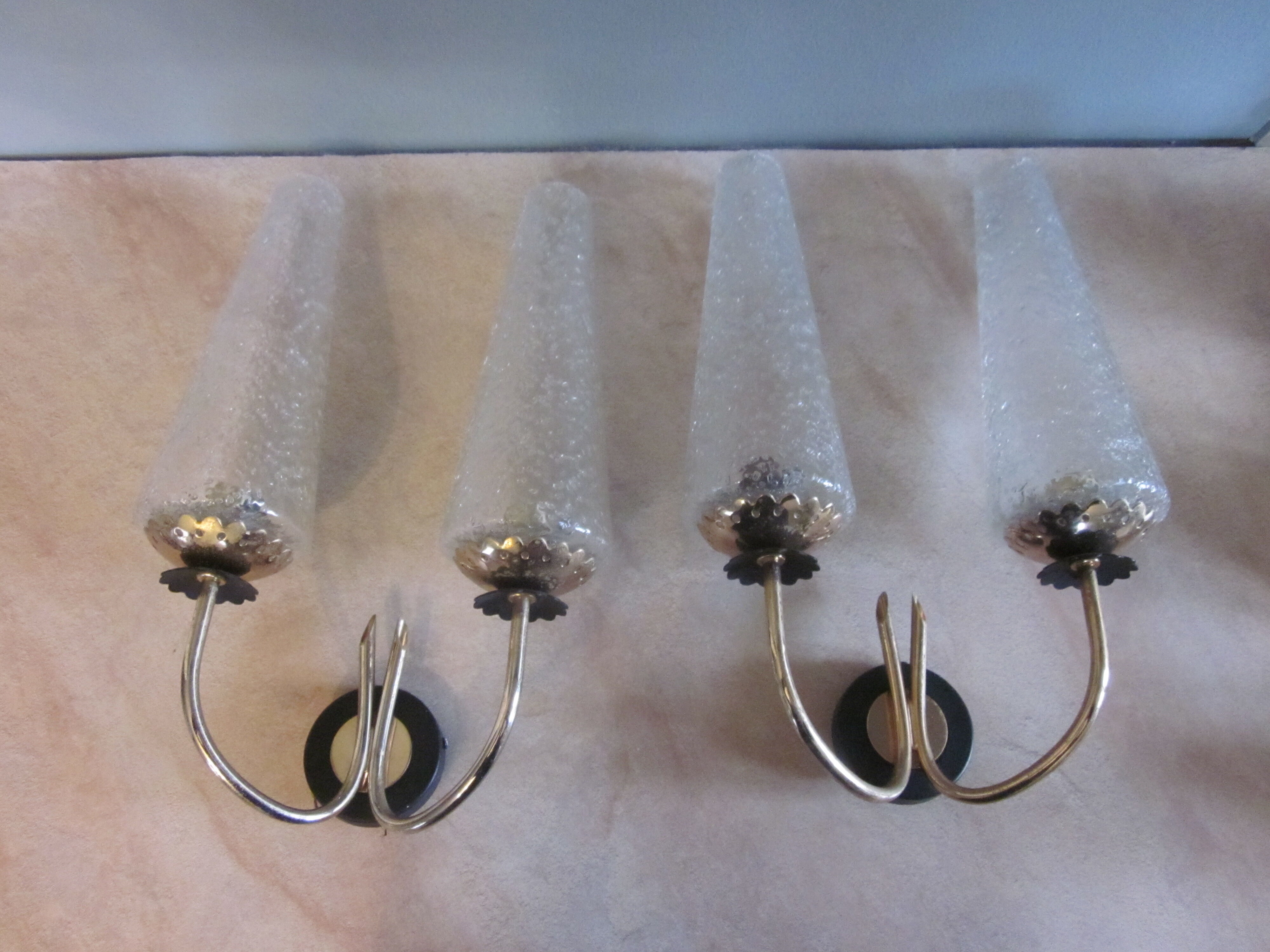 pair of wall lamps arlus of the years 50-60