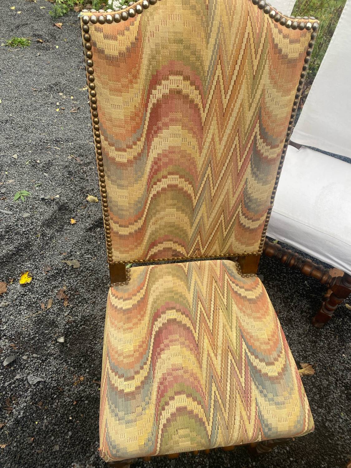 6 Louis XIII walnut chairs