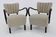 1930s Pair of Jindrich Halabala Art Deco H-237 Armchairs in Bouclé, Restored