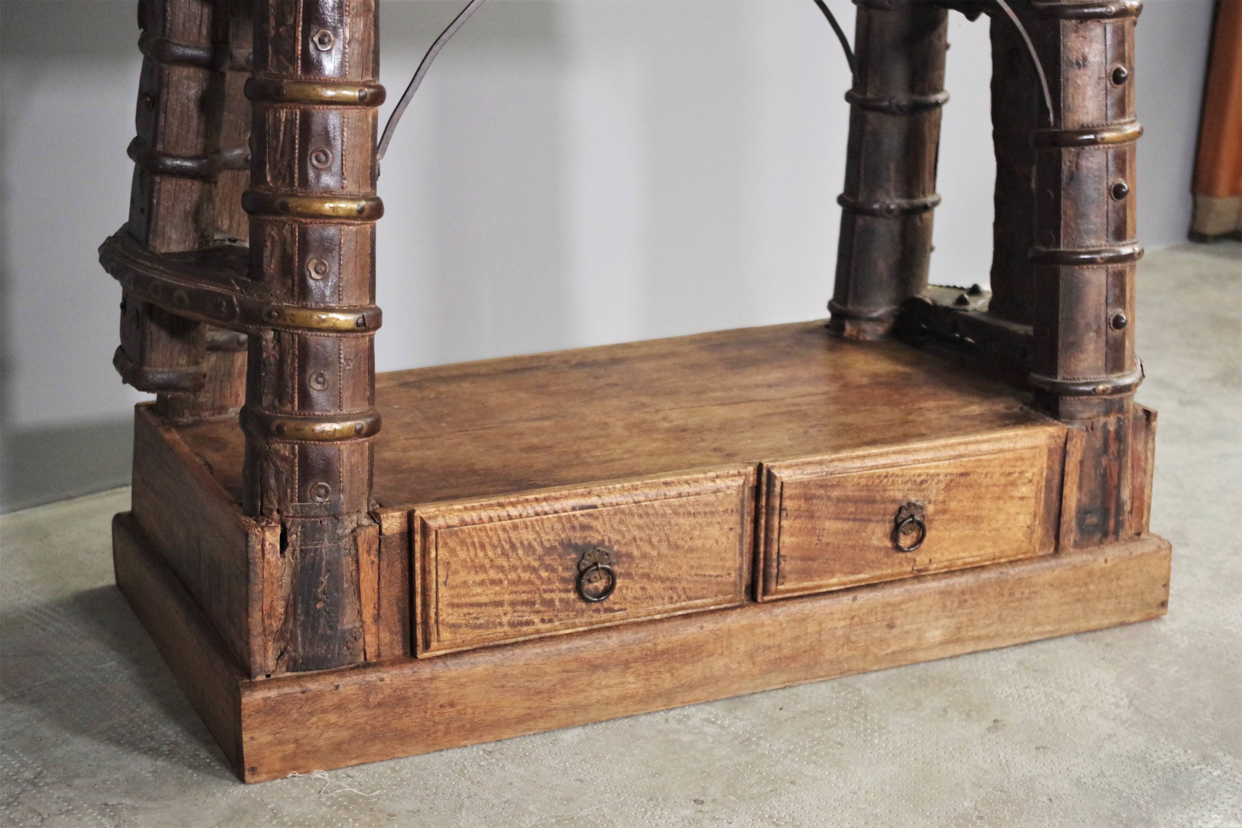 Ancient Indian library made of teak wood