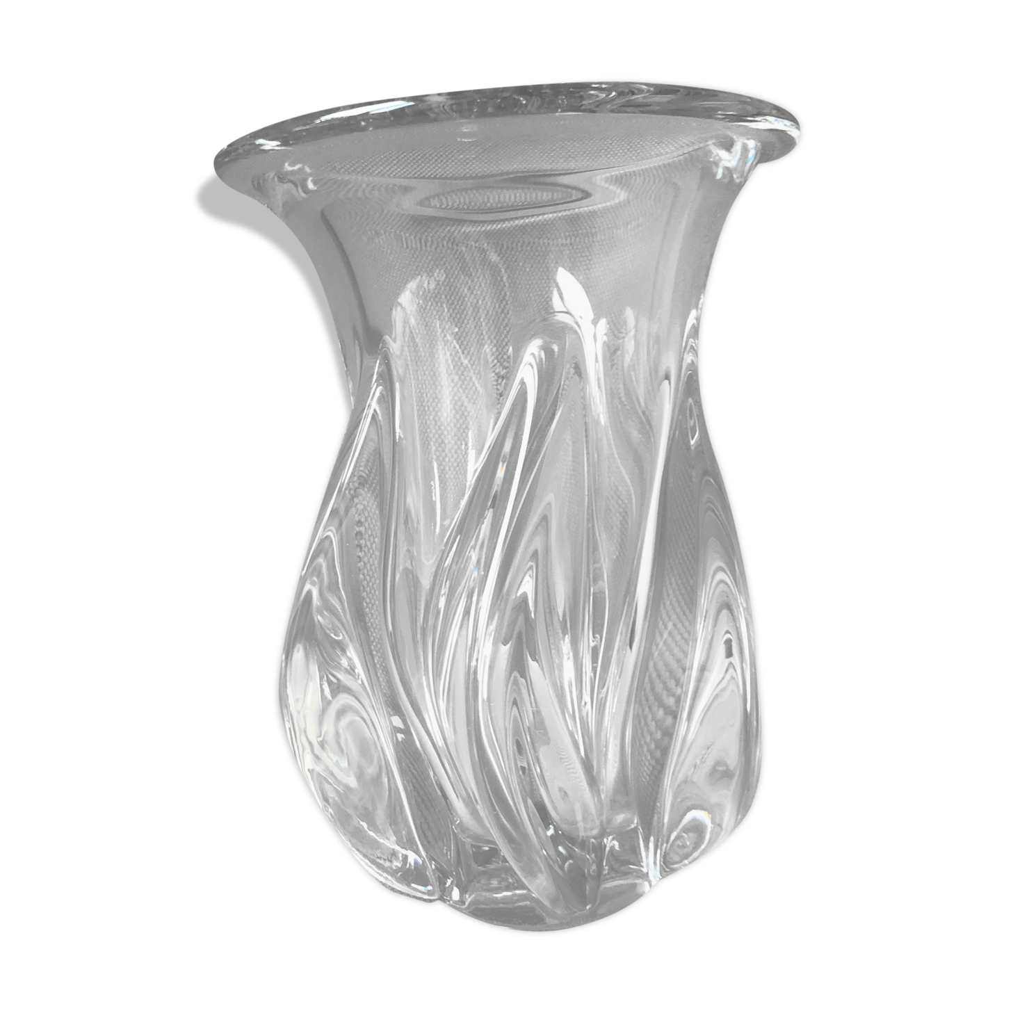 Transparent crystal vase