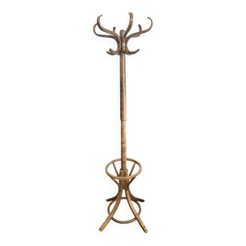 Baumann coat rack, swivelling parrot design from the 60s/70s in wood.
