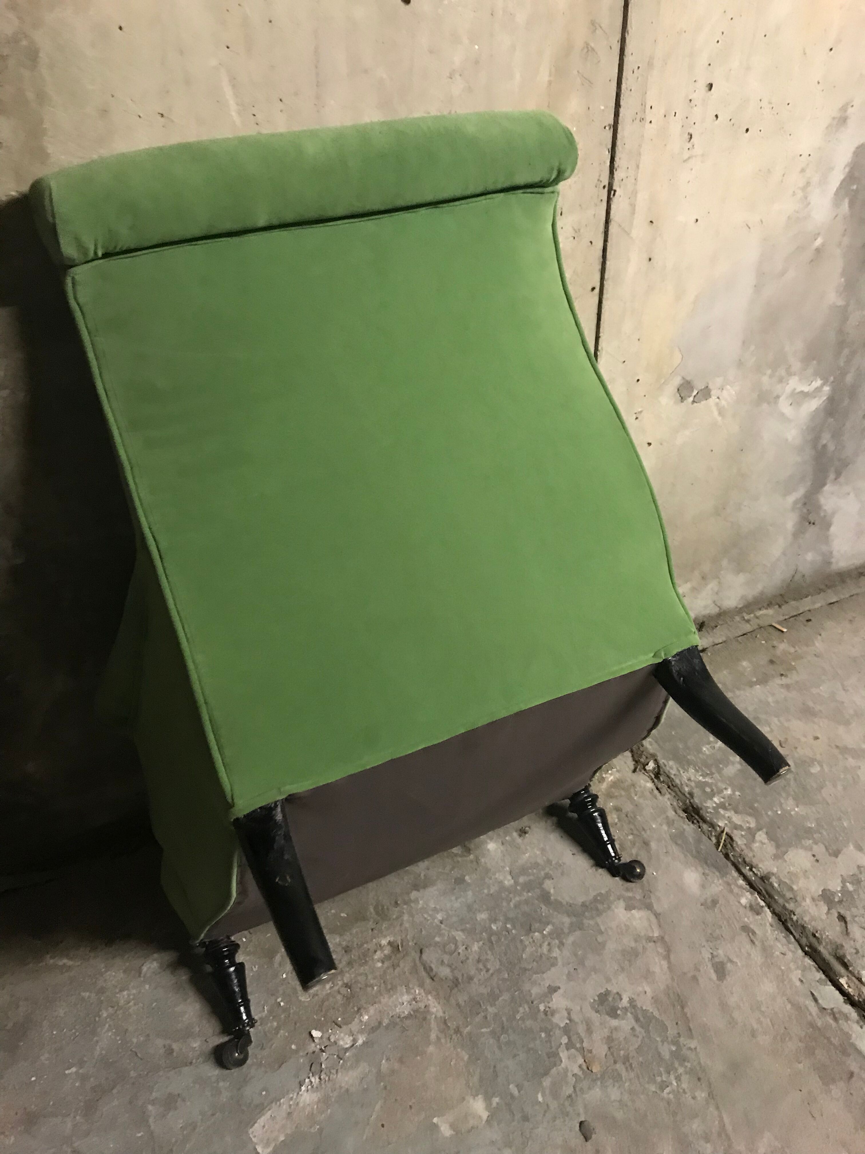 Fauteuil  Napoléon III vert