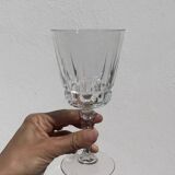 10 old cut stemmed glasses
