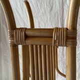 Plant holder or vintage saddle in bamboo and rattan