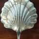 Old silver metal strawberry serving shovel spoon Ercuis goldsmith lily of the valley model