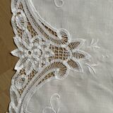 Old openwork embroidered tablecloth + napkins