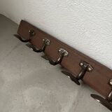 Old  school wall coat rack with 20 hooks, completely restored