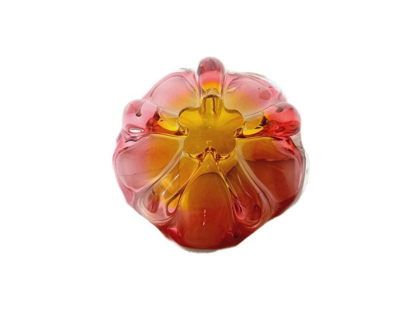 Decorative bowl by J. Hospodka for Chribska Glassworks, Czechoslovakia, 1960s