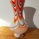 Vintage 70s italian vase in opaline or murano glass