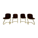 Midcentury set of four dining chairs, italy, 1970s