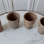 Lot de 4 verres en grès